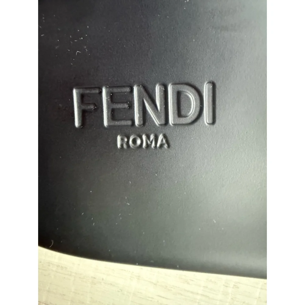 Fendi FF Motif Embossed Slides Size Men’s US8 Rubber Monogram